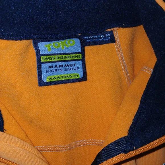 Women's Toko By Mammut 1/4 Zip Orange Pullover Sweatshirt Medium - Picture 4 of 8